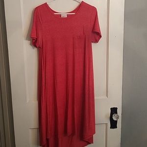 XS Lularoe heathered red carly